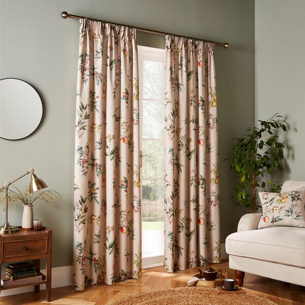 Botanical Orchard Pencil Pleat Curtains