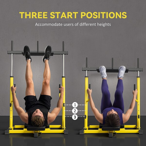 SPORTNOW Vertical Leg Press Machine with Adjustable Leg, Back and Head Positions, 2" Olympic Plate Compatible, Yellow