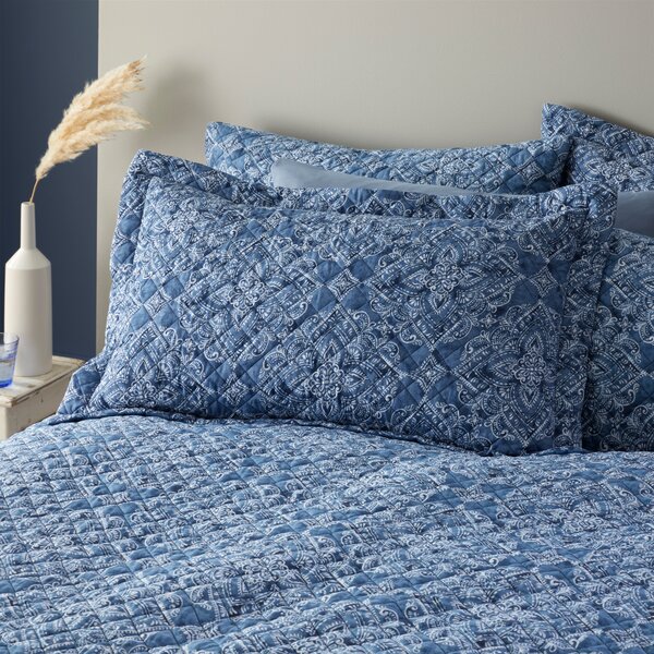 Edie Oxford Pillowcase Blue