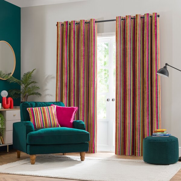 Aliyah Stripe Eyelet Curtains