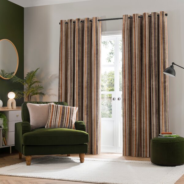 Aliyah Stripe Eyelet Curtains