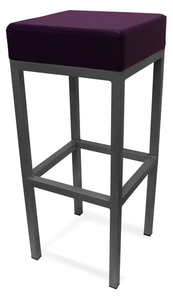 Cara Brushed Square Stool Fixed Height Frame 3 Colours