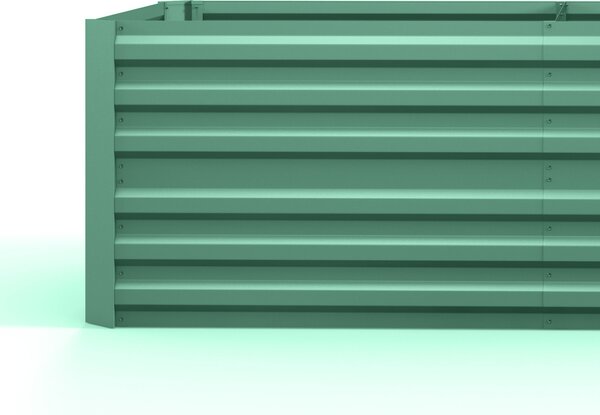 Outsunny Raised Beds for Garden, Galvanised Steel Outdoor Planters with Multi-reinforced Rods, 180 x 90 x 59 cm, Light Green