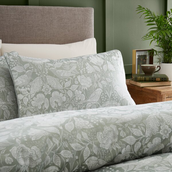 Kehlani Birds Jacquard Duvet Cover and Pillowcase Set