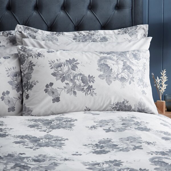 Cassidy Rose Silver Duvet Cover and Pillowcase Set