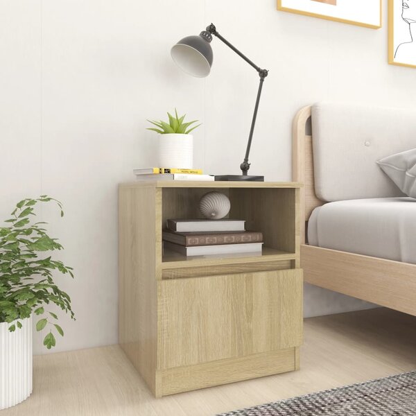 Bed Cabinet Sonoma Oak 40x40x50 cm Engineered Wood