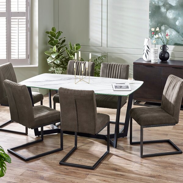 Olympus 6 Seater Dining Table, Marble