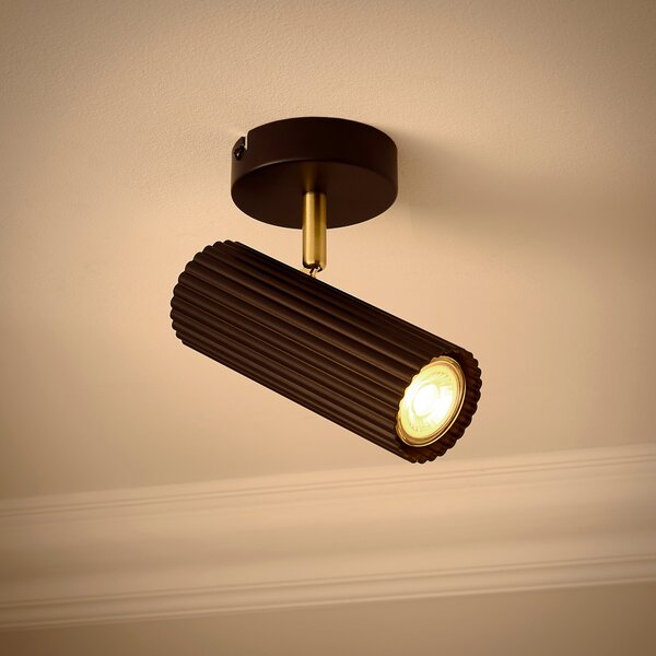 Georgi Industrial Ribbed Adjustable Semi Flush Spotlight