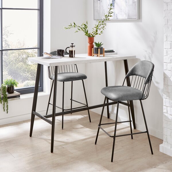 Marcela Bar Stool, Faux Leather