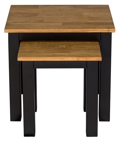 Copert Nest Of Tables Black Frame-Oiled Wood