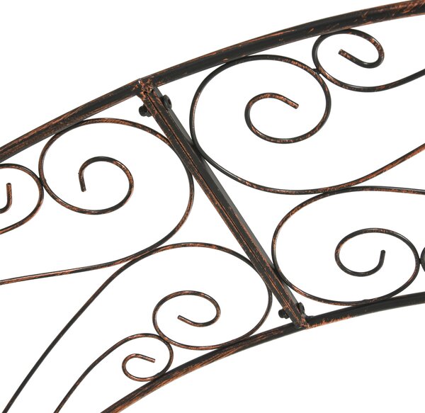 Outsunny Metal Decorative Garden Rose Arch Arbour Trellis for Climbing Plants Support Archway Wedding Gate 120L x 30W x 226H (cm)