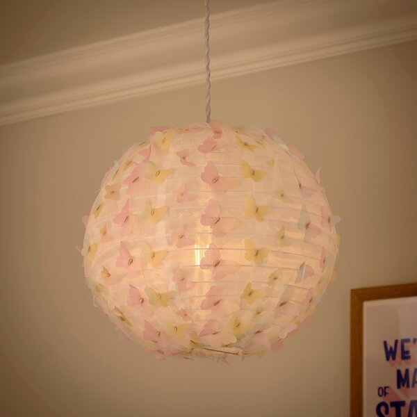 Butterfly Applique Round Lamp Shade