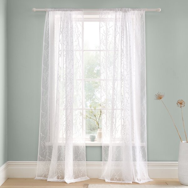 Belle Emboirdery Slot Top Voile Curtains