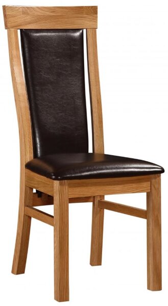 Pair Matt High Chair Oak Frame