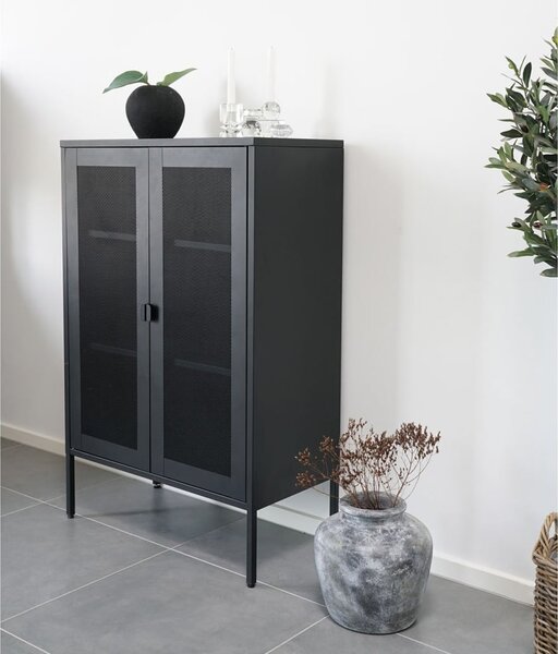 House Nordic Display Cabinet Anna with Mesh Door Black
