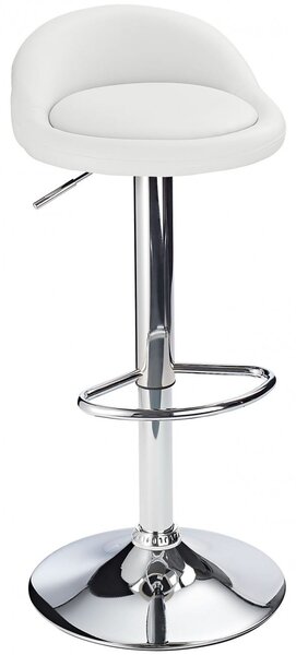 Alex Real Leather Bar Stool Chrome Frame 4 Colours Height Adjustable