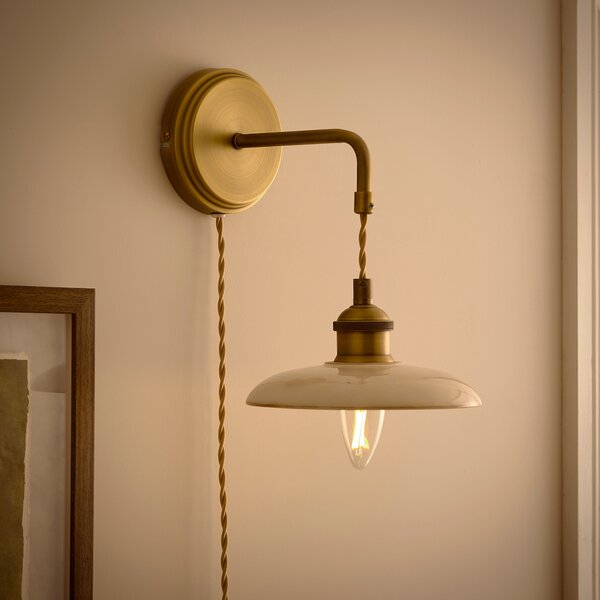 Churchgate Fawsley Fern Industrial Plug In Wall Light