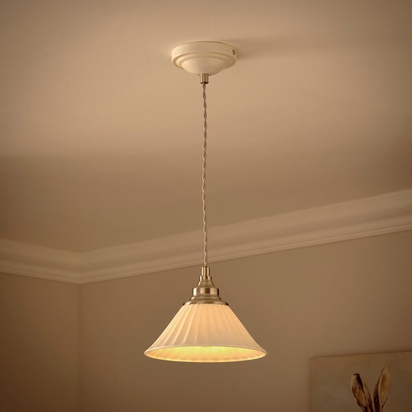 Lilbourne Ribbed Ceramic Pendant Light