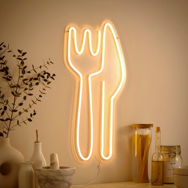 Knife & Fork Neon Sign