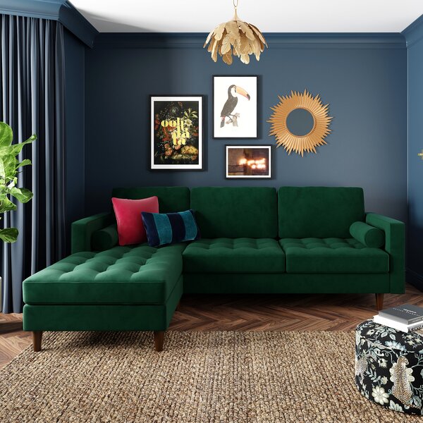 Zoe Velvet Corner Storage Sofa Bed