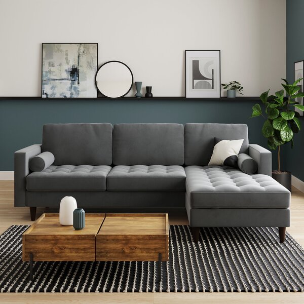 Zoe Velvet Corner Storage Sofa Bed