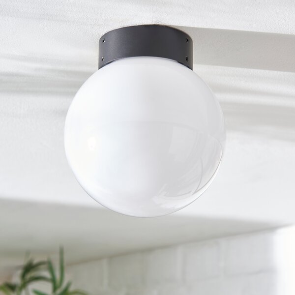 Sligo Industrial Outdoor Bathroom Flush Ceiling Light