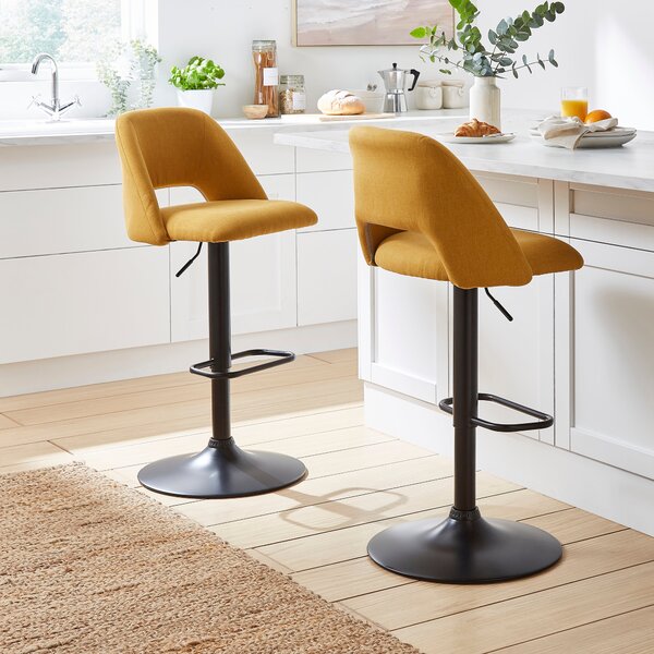 Jonas Adjustable Height Bar Stool, Fabric