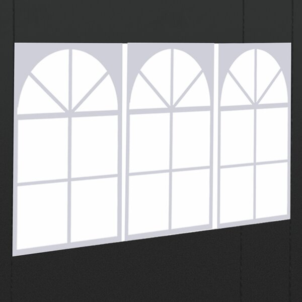 Outsunny 3m Gazebo Exchangeable Side Panels Wall-Black