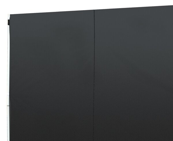 Outsunny 3m Gazebo Exchangeable Side Panels Wall-Black