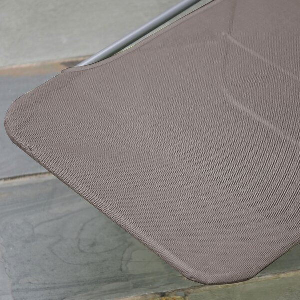 Outsunny Garden Lounger: Adjustable Recliner Sun Bed with Coffee-Toned Finish for Outdoor Relaxation Aosom UK