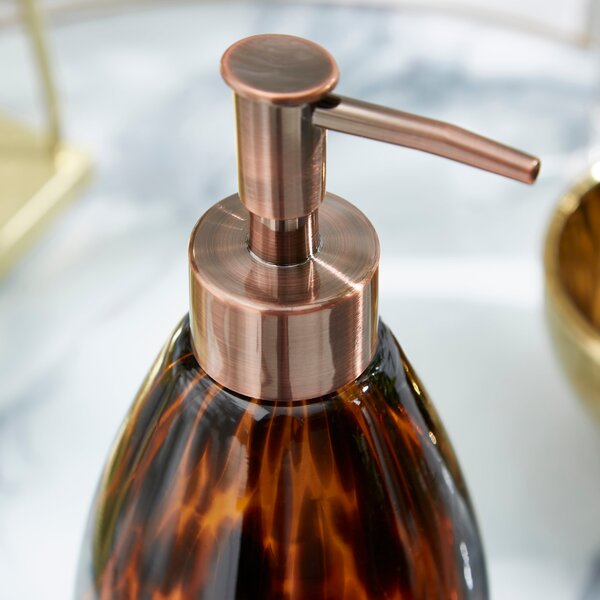 Tortoiseshell Glass Soap Dispenser