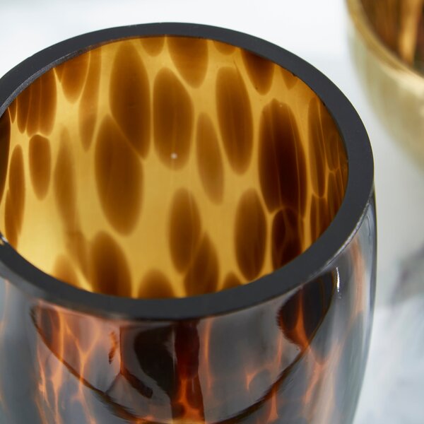 Tortoiseshell Glass Toothbrush Holder