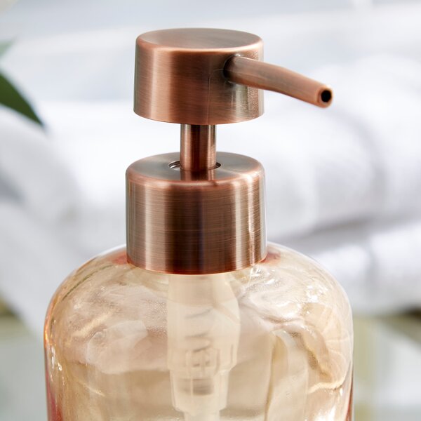 Ombre Apricot Glass Soap Dispenser