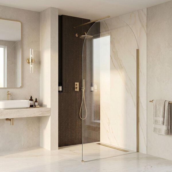 Shower screen Rea Heaven Brush Gold 100