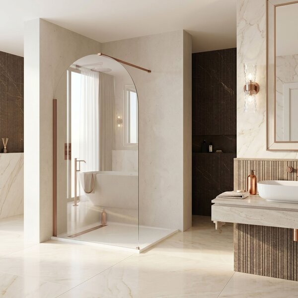 Shower screen Rea Heaven Brush Copper 120