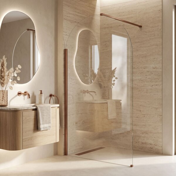 Shower screen Rea Heaven Brush Copper 120