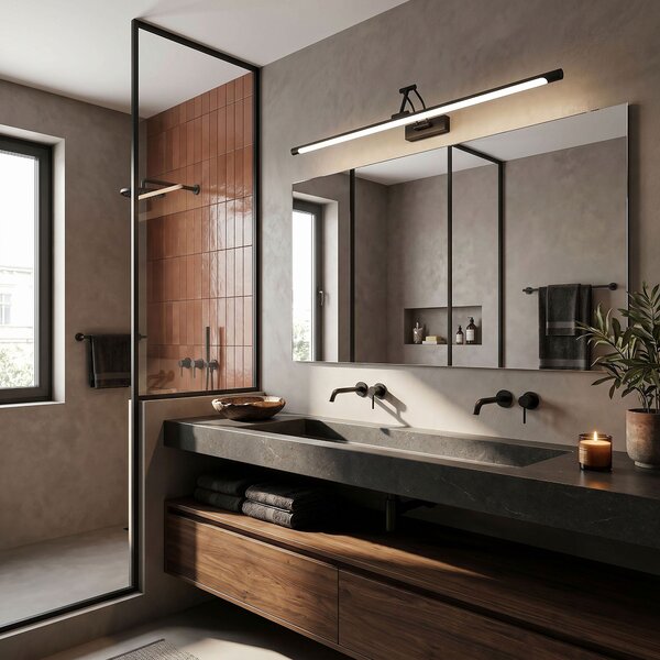 Bathroom LED wall sconce SWE027-1W 80cm Black