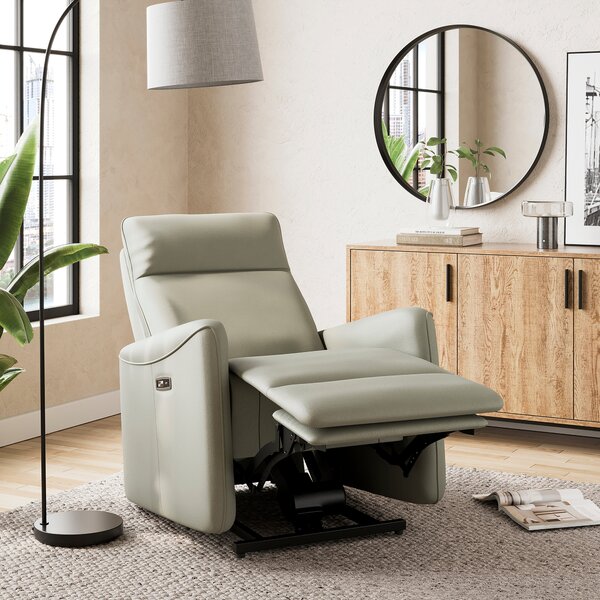 Olli Boxy Rise and Recline Chair, Faux Leather