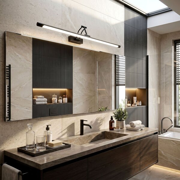 Bathroom LED wall sconce SWE027-1W 80cm Black
