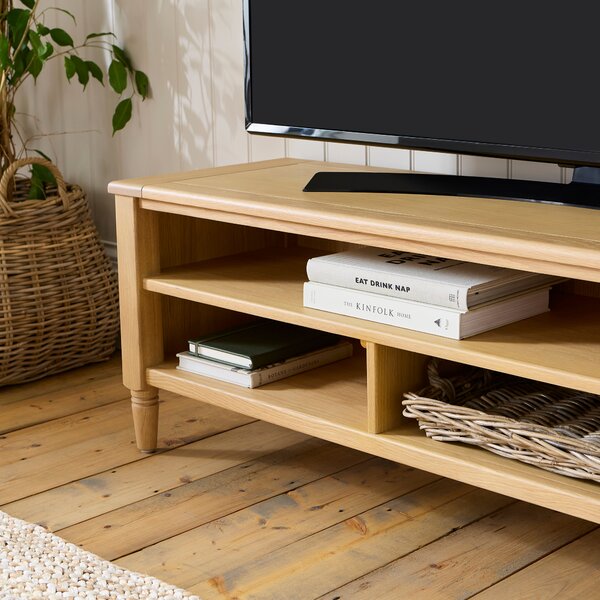 Churchgate Walcote Open Small TV Unit for TVs up to 42", Oak