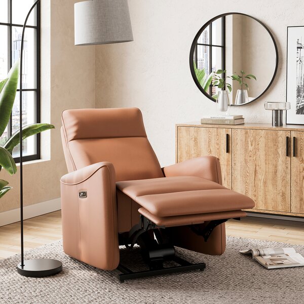 Olli Boxy Rise and Recline Chair, Faux Leather