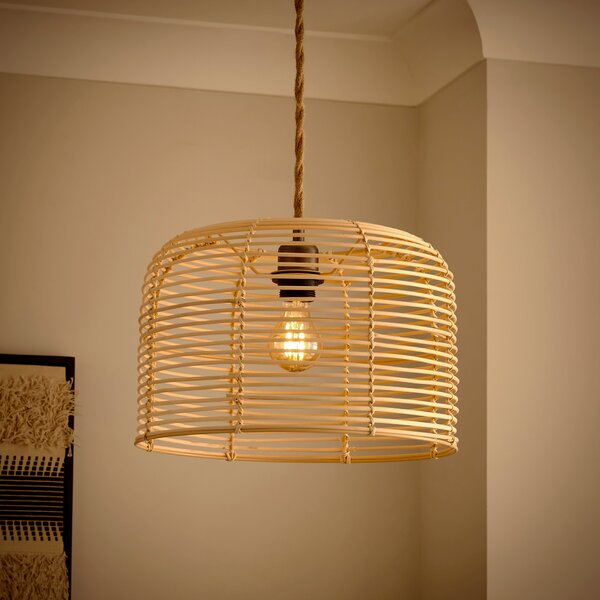 Emil Rattan Easy Fit Pendant Shade