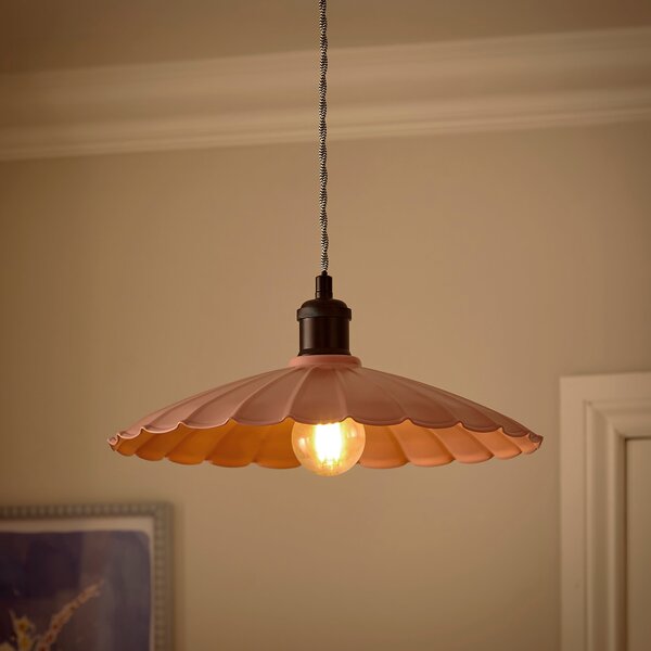 Maya Scalloped Metal Easy Fit Pendant Shade