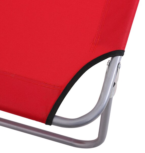Outsunny Folding Sun Lounger, Adjustable Recliner with Sun Shade Awning for Beach & Patio, Blue Aosom UK