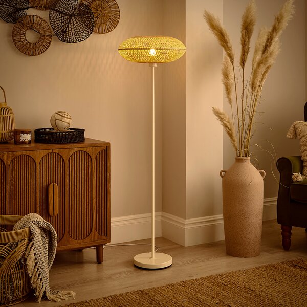 Lise Bamboo Uplighter Floor Lamp