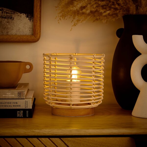 Emil Rattan Table Lamp