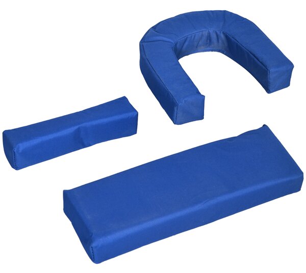 Outsunny Outdoor Foldable Sun Lounger Set of 2, 4 Level Adjustable Backrest Reclining Sun Lounger Chair with Pillow and Reading Hole, Blue Aosom UK
