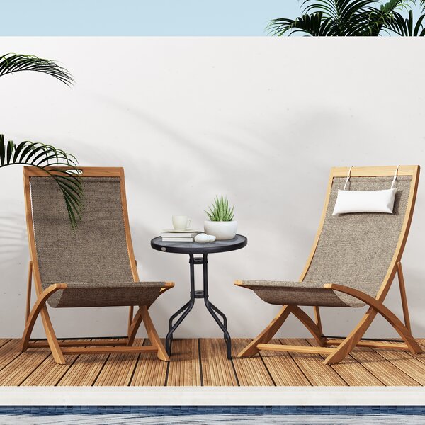 Outsunny Round Metal Garden Table, 60cm Diameter Tempered Glass Top, Outdoor Patio Furniture, Black Aosom UK
