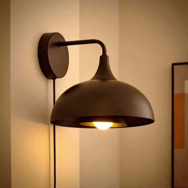 Elements Lennon 2 Tier Dome Plug In Wall Light