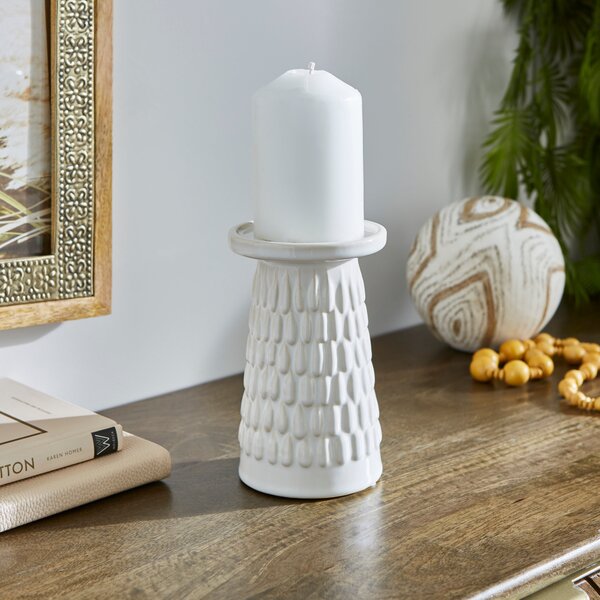 Zen Ceramic Pillar Candle Holder